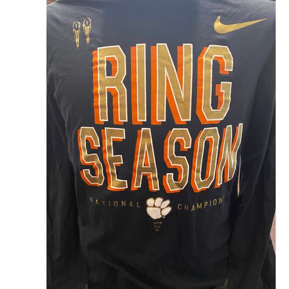 Nike Clemson Tigers 2018 National Champions “Ring Season” Long Sleeve Shirt Med - Picture 3 of 6